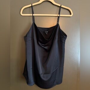 NWT Express Black Satin Cowl Neck Camisole